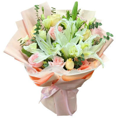 上饶10朵玫瑰百合混搭，爱是难忘时刻